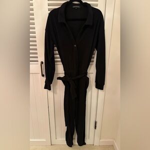 Gibsonlook Luxe Cargo Jumpsuit in black.